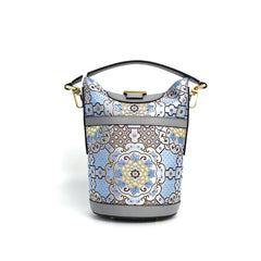 Handmade Embroidery Leather Bucket Bag