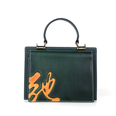 Horse Pattern Leather Carving Handmade Bag