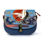 Handmade Crane Carving Crossbody Bag
