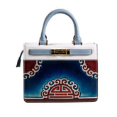 Handmade Classicism Carving Crossbody Top Handle Bag