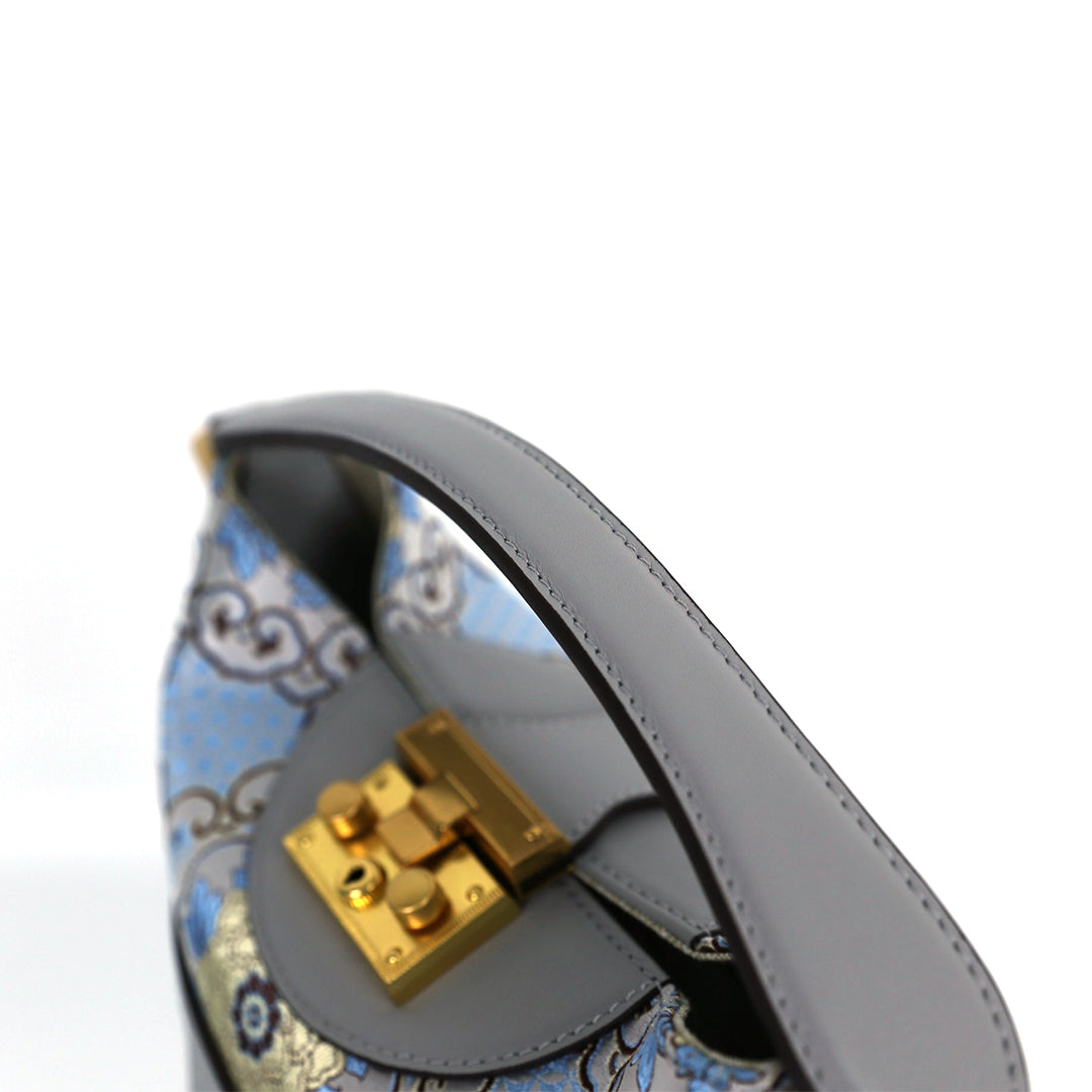 Handmade Embroidery Leather Bucket Bag