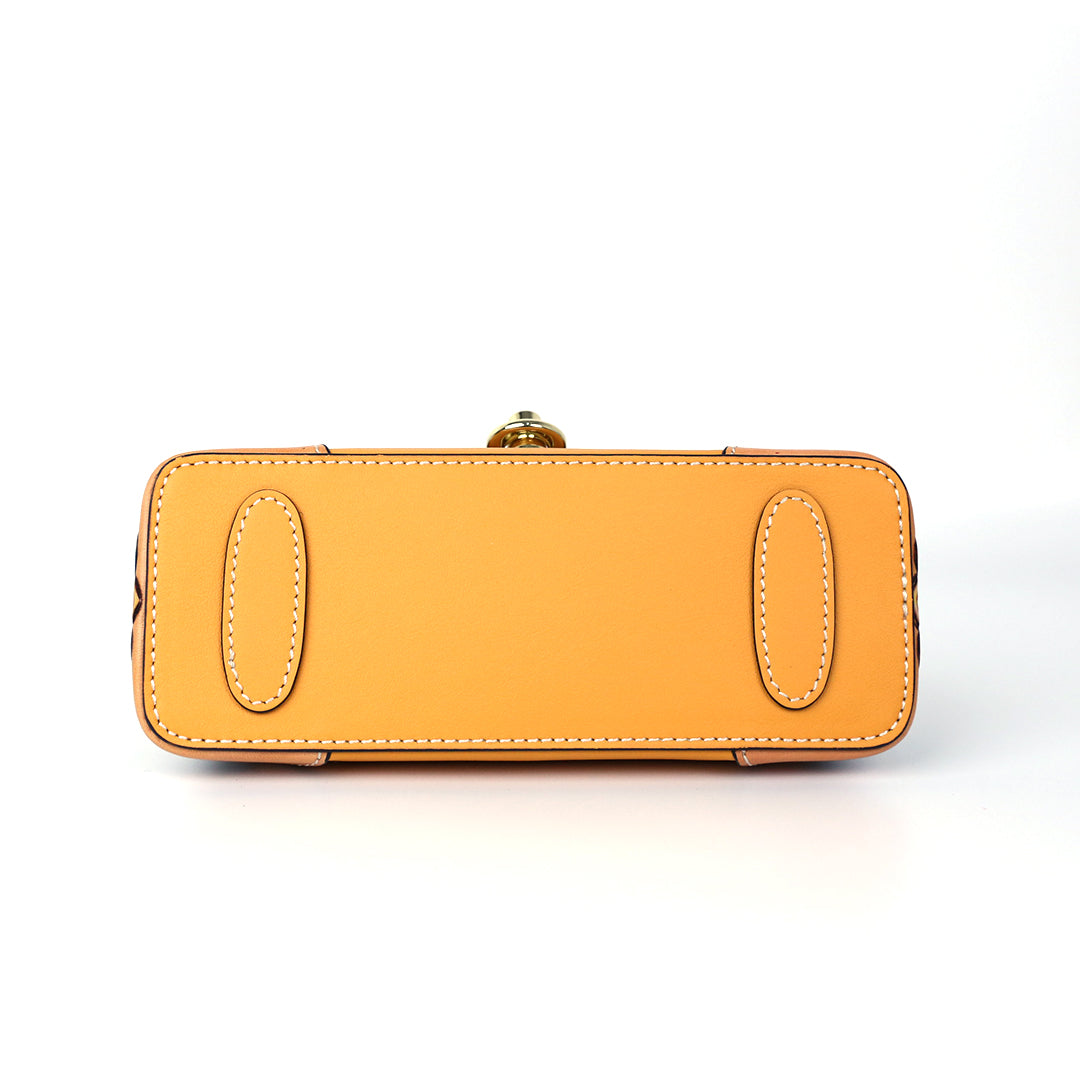 Flower Leather Carving Pattern Handmade Shoulder Bag